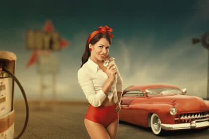 Frauen in Retro Unterwäsche