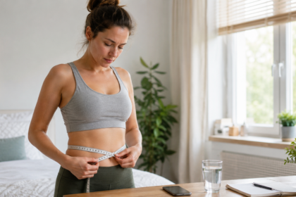 Frau informiert sich über Dieser eine Trick verbrennt 1 kg Bauchfett über Nacht – Mythos oder Realität?