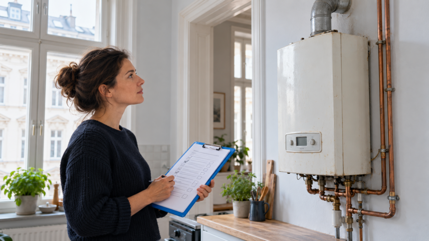 Prüfbericht am alten Gasboiler